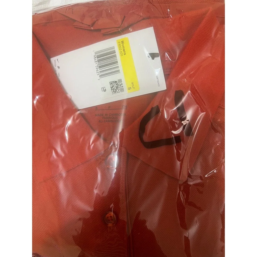 Nike Golf Dress Womens S Red NEW Ruffle Hem Polo Short Sleeve IF8522-626 17.6in